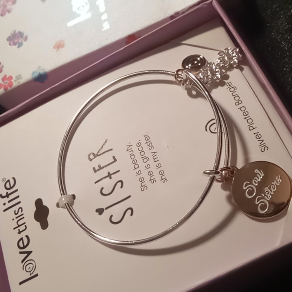 Soul sister charmed bangle bracelet NWT in box.